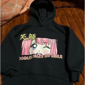 Zara Anime Sweatshirt “Noodles Make Me Smile” Girls Size 6 preowned